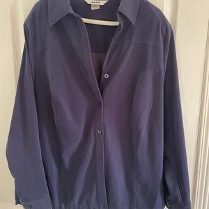 5 for $12. size 16W Alia Navy blue shacket
